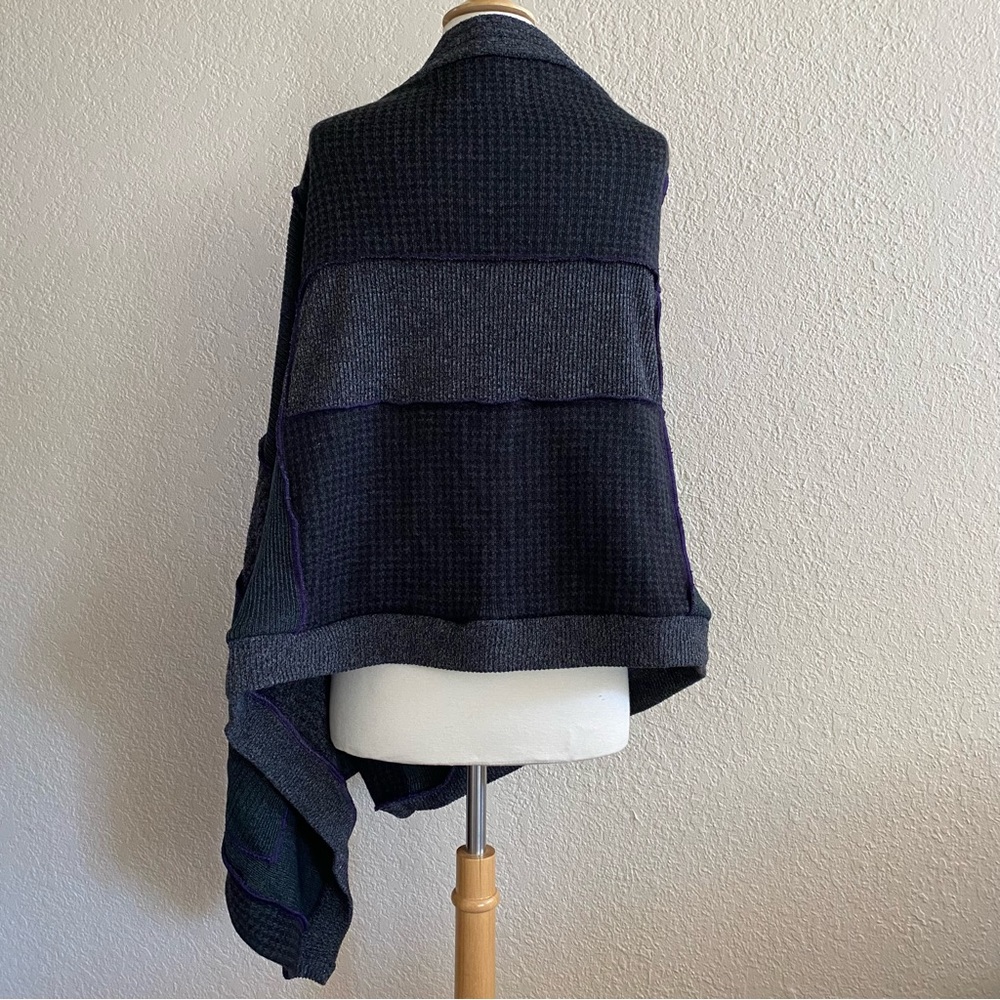 Up-Cycled Sweater Patchwork Wrap /Shawl - image 8